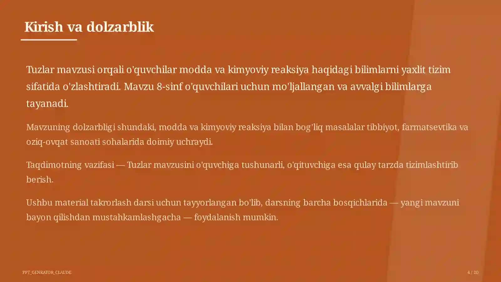 Tuzlar (8-sinf) 4