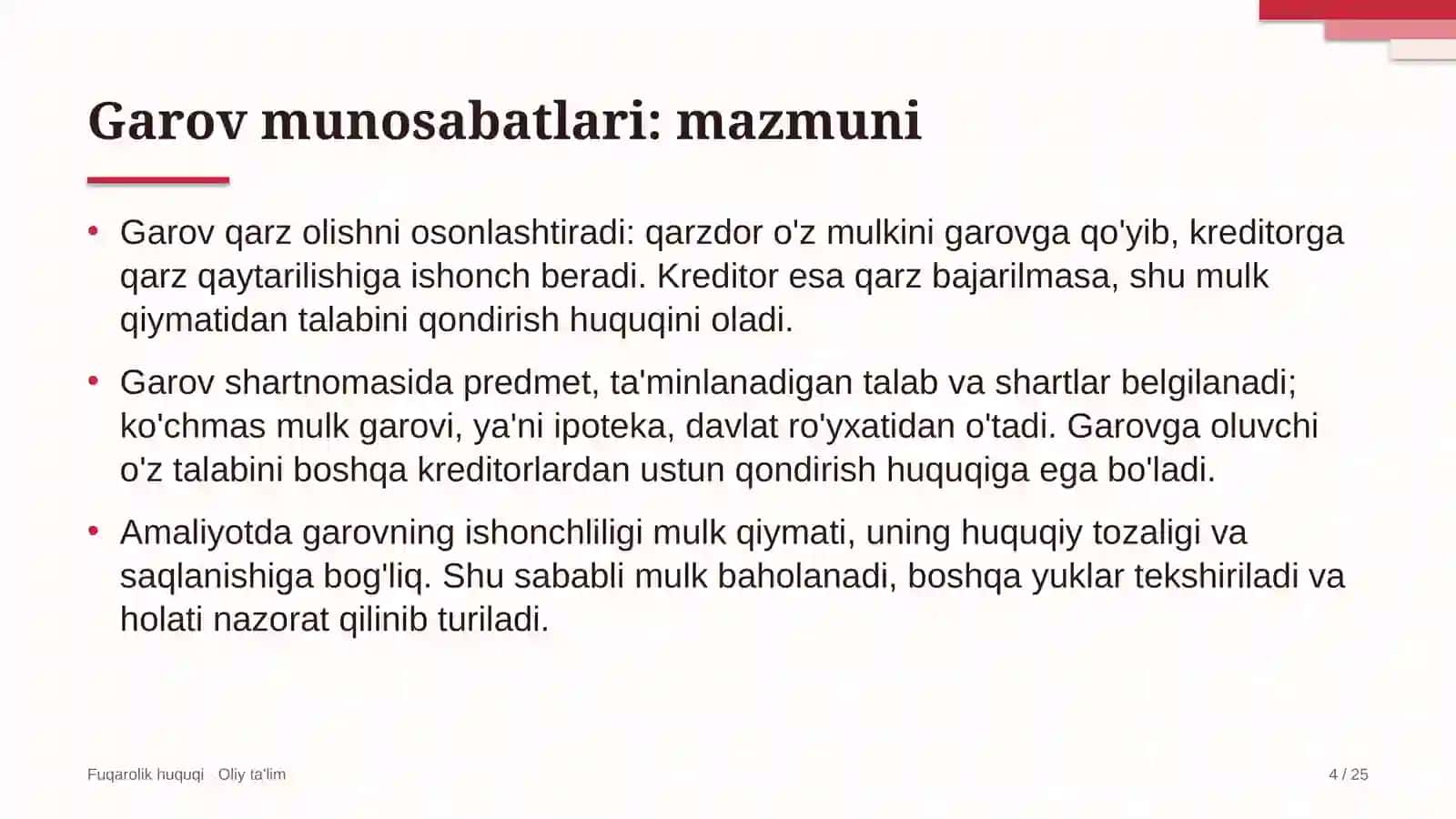 Konserva zavodlarida garov munosabatlari 4