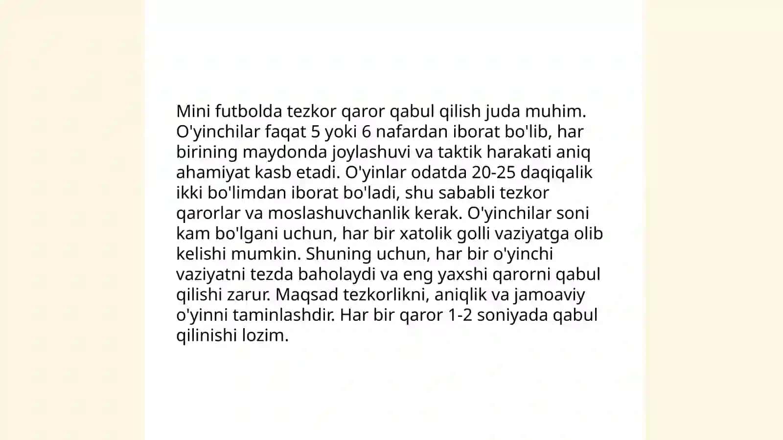Mini futbol oʻyin texnikasi 4