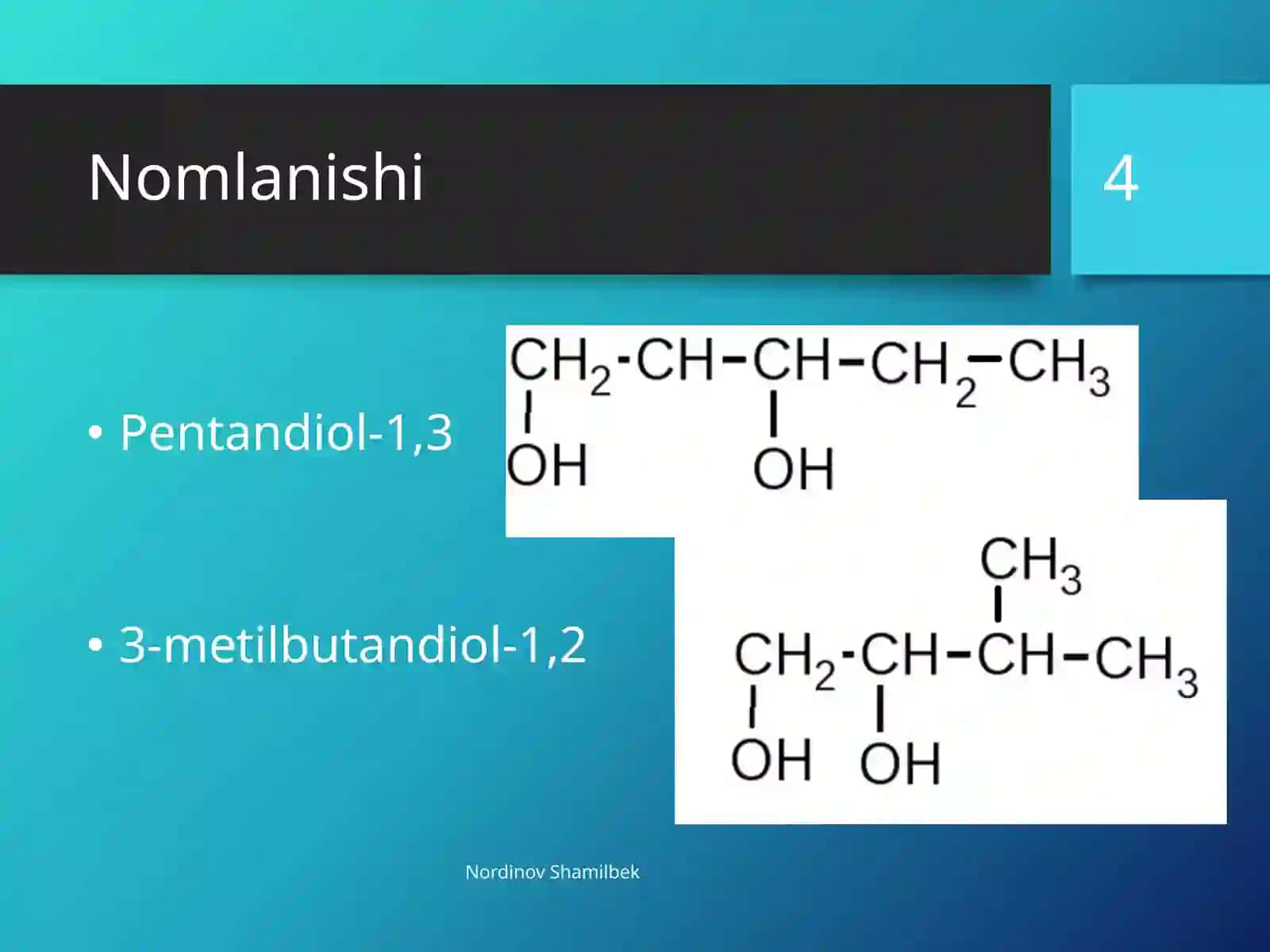 Ko'p atomli spirtlar 4