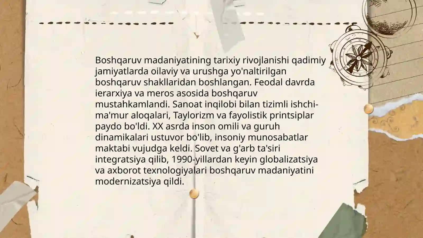 Boshqaruv faoliyat madaniyati tushunchasi va uning asosiý elementlari 4