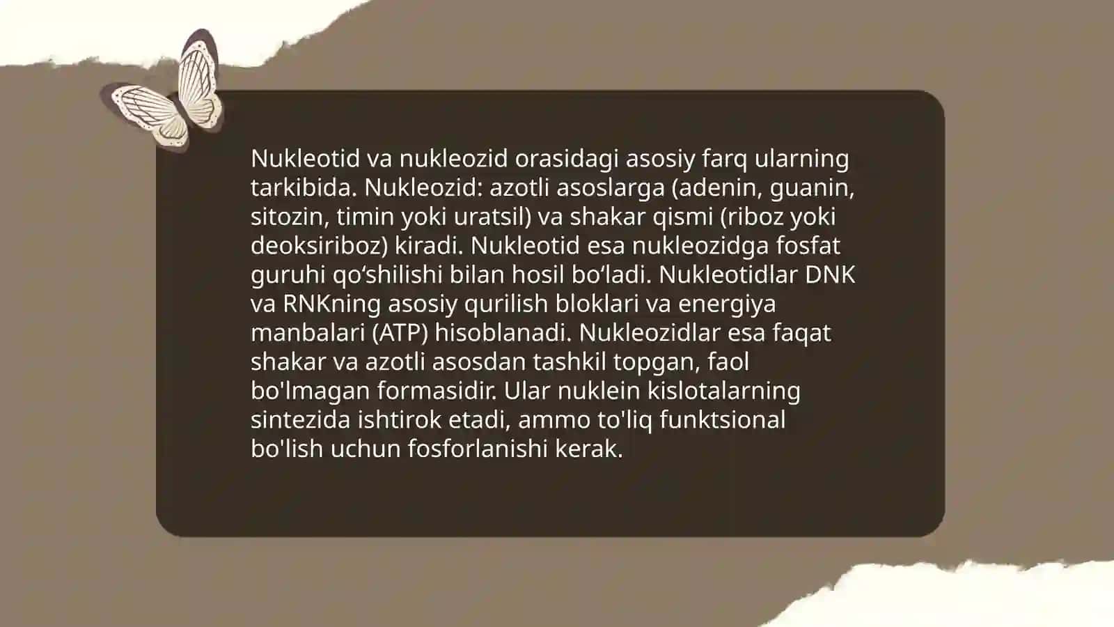 Purin va pirimidin asoslari almashinuvi 4