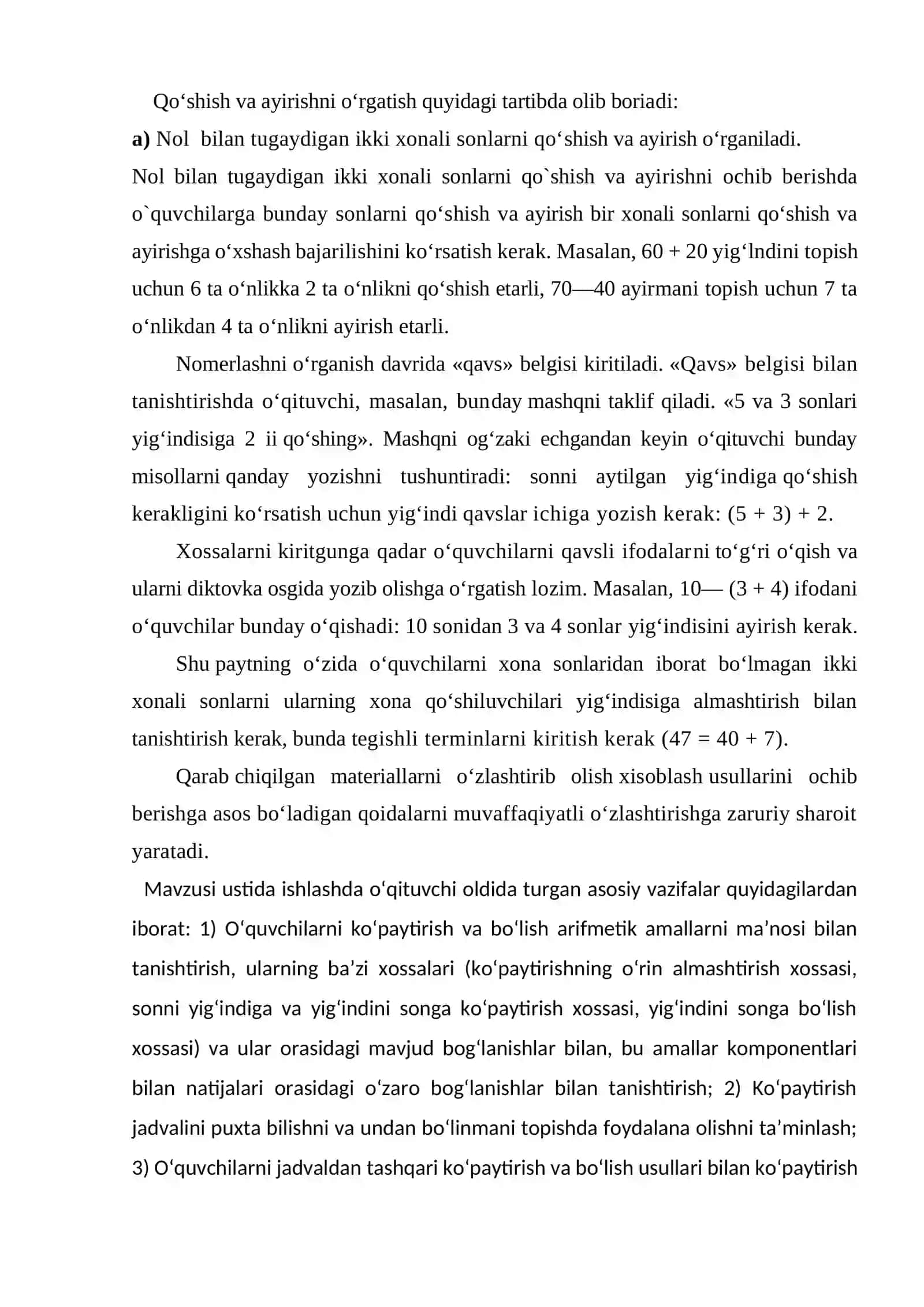 Yuz ichida bo`lishning manosini ochib beruvchi amaliy topshiriqlar ustida ijodiy ishlash 4