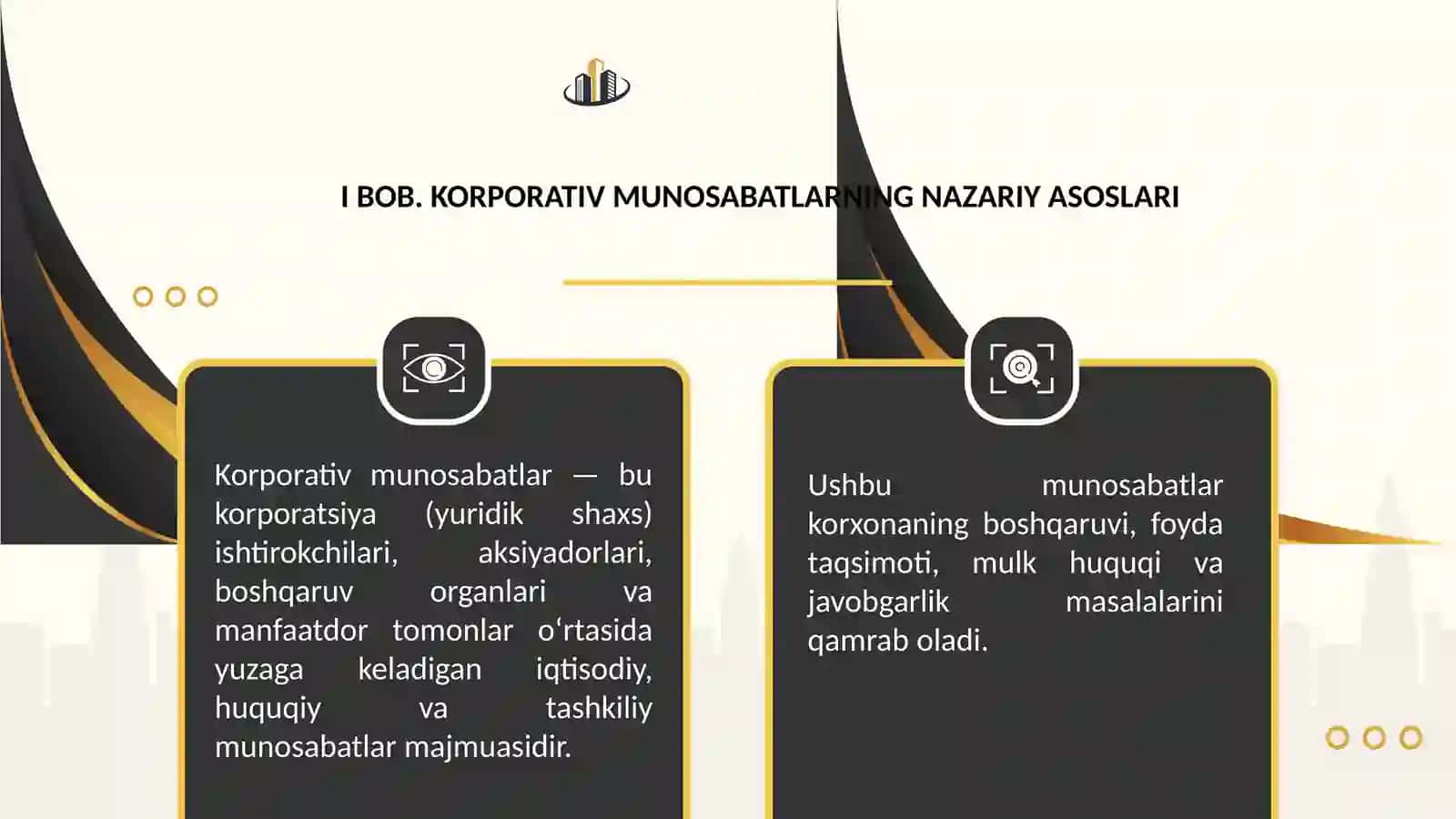 “O'zbekistonda korporativ munosabatlar oʻziga xos xususiyatlari” 4