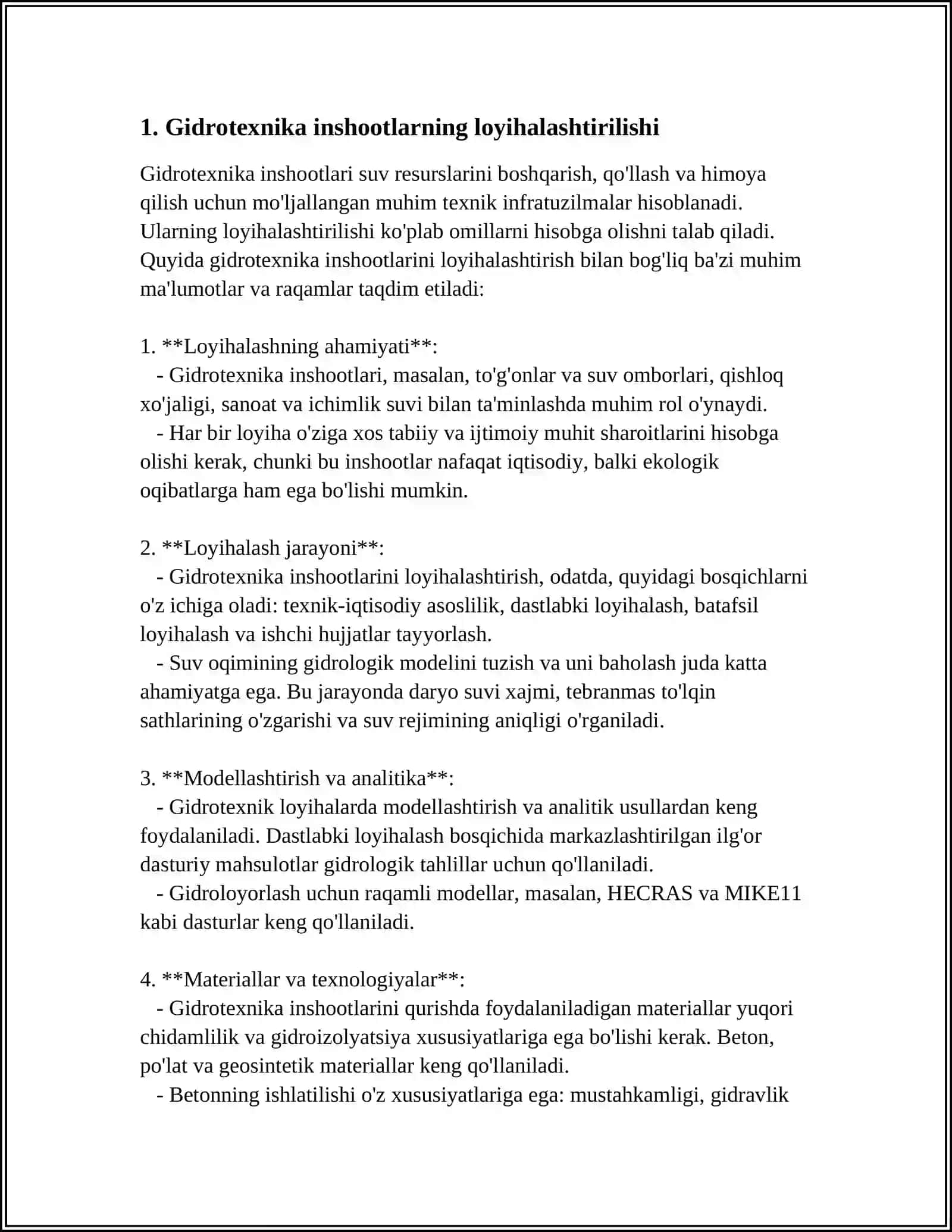 GIDROENERGETIK INSHOOTLAR.GIDROTEXNIKA INSHOOTLAR EKSPLUATATSIYASI 4
