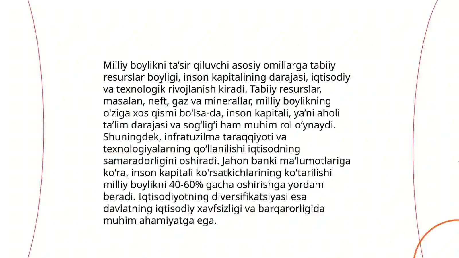 Iqtisodiy oʻsish va milliy boylik 4