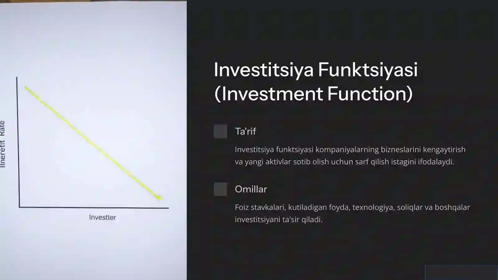 Iste'mol, Jamg'arish va Investitsiya Funktsiyalari 4
