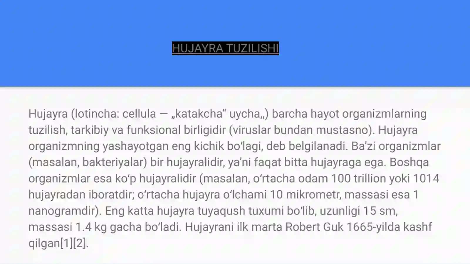 Hujayra tuzilishi 4
