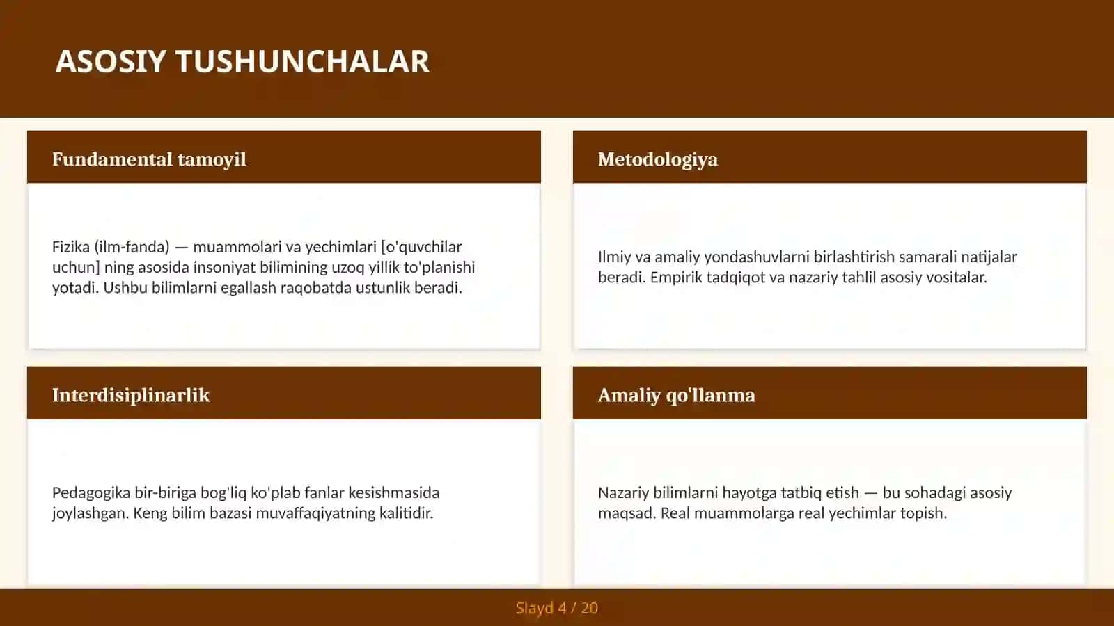 Fizika (ilm-fanda) — muammolari va yechimlari [o'quvchilar uchun] 4