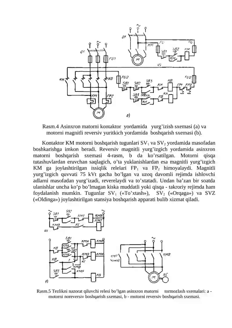 Elektr yuritmalarni avtomatik boshqarish prinsiplari va ularni boshqarishning tipik sxemalari 4