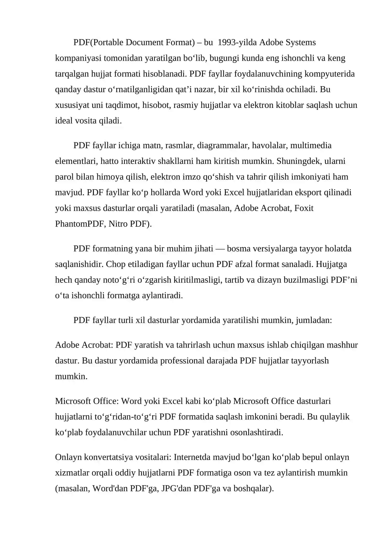Fayllarni turli formatlarda saqlash (PDF, TXT, HTML) 4