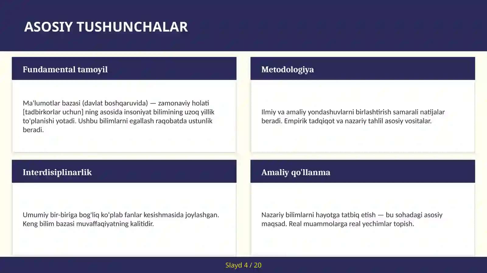 MA'LUMOTLAR BAZASI (DAVLAT BOSHQARUVIDA) — ZAMONAVIY HOLATI [TADBIRKORLAR UCHUN] 4