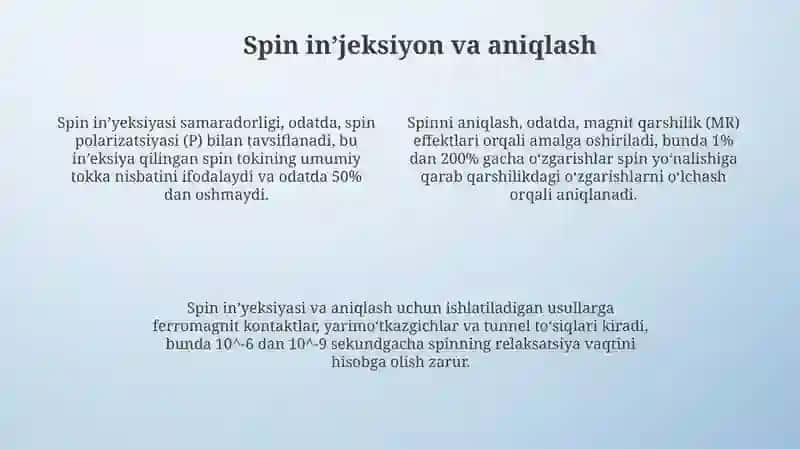 Spinli elektronika va uning elementlari 4