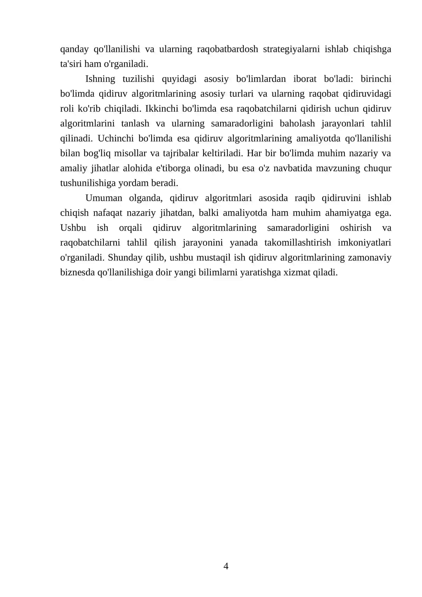 Qidiruv algoritmlari asosida raqib qidiruvini ishlab chiqish 4
