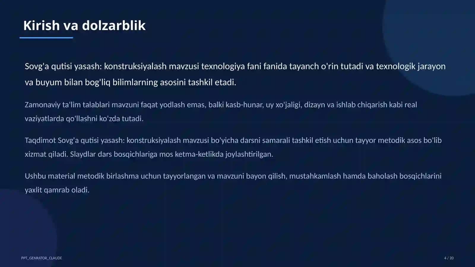 Sovg'a qutisi yasash: konstruksiyalash (3-sinf) 4