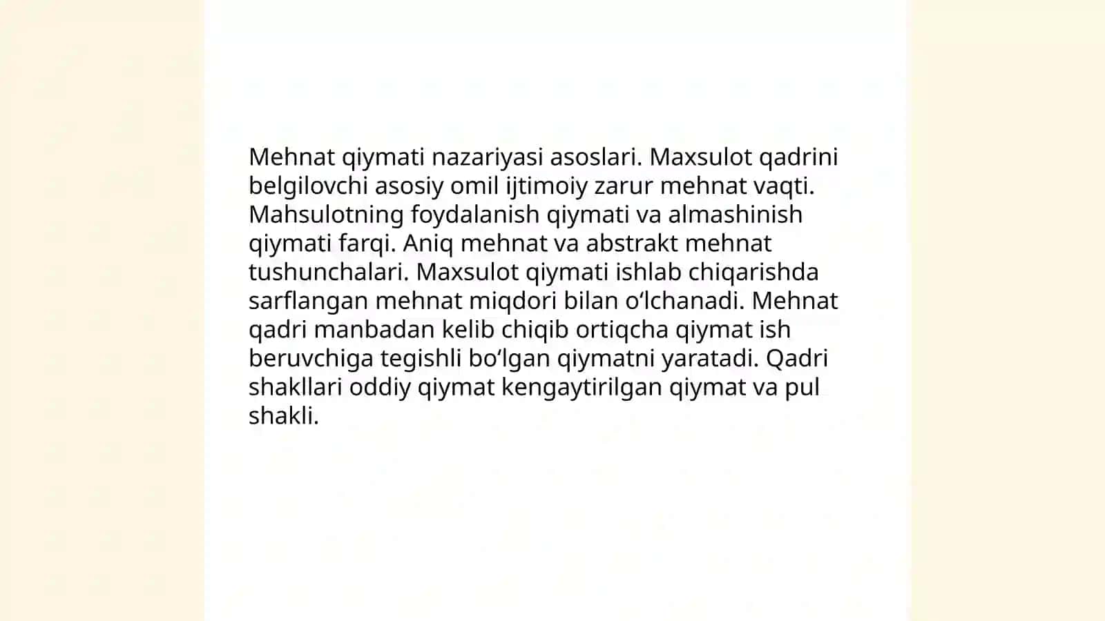 Maxsulotning qadri va mehnat qiymati 4