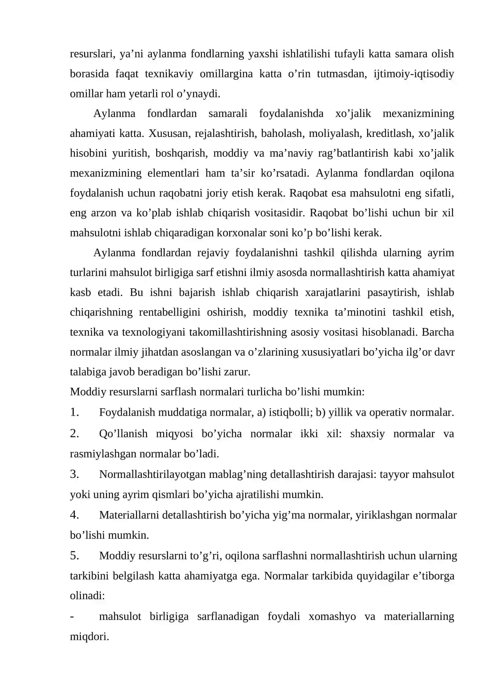 Aylanma fondlari va mablag’lari 4