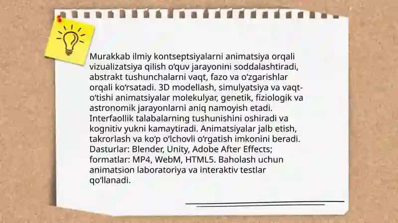 Ta'limda multimedia texnologiyalari: animatsiya,audio va video materiallardan foydalanish 4