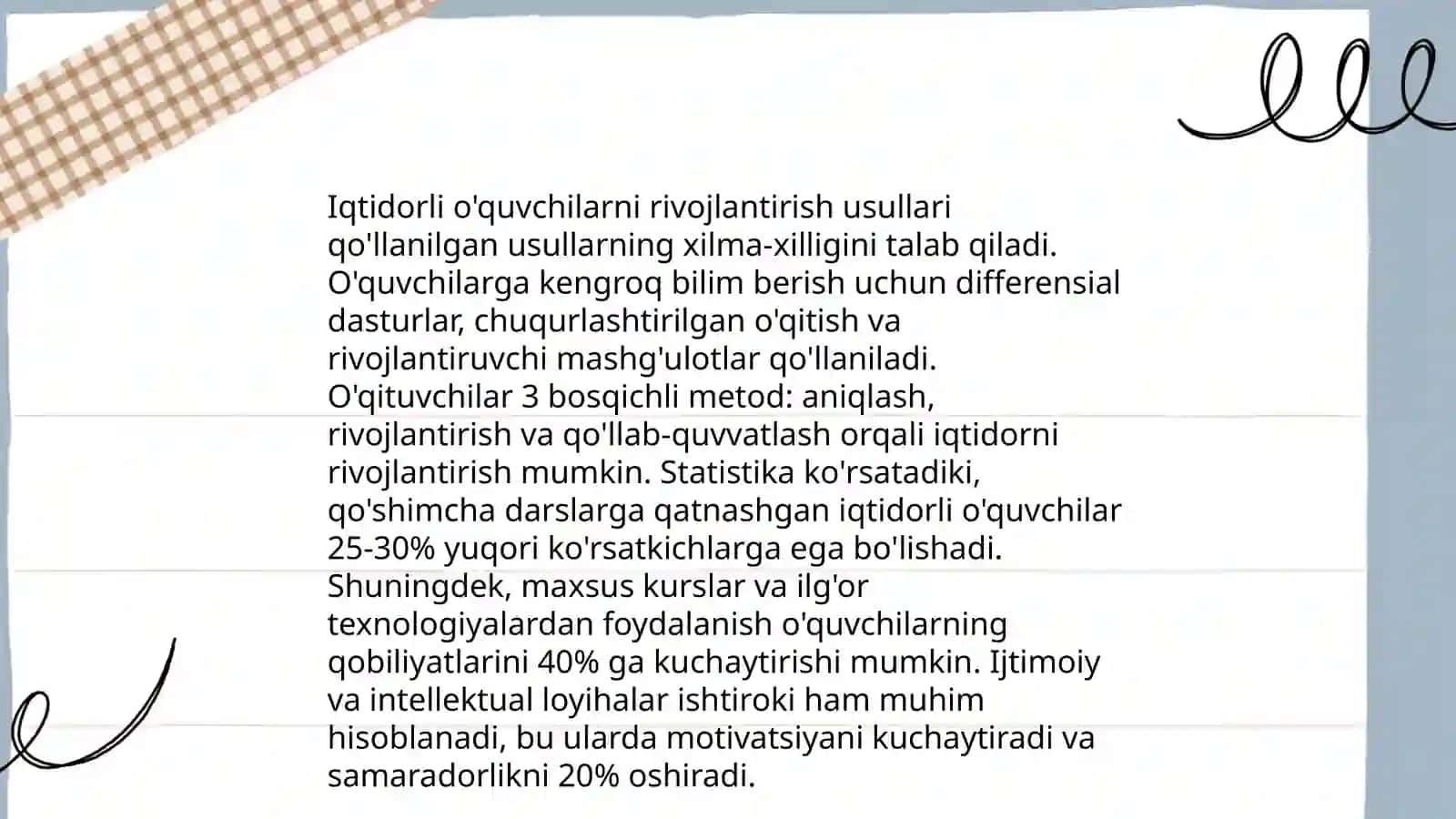 Iqtidorli o'quvchilar bilan ishlash Abdilazizova Saboxat 4