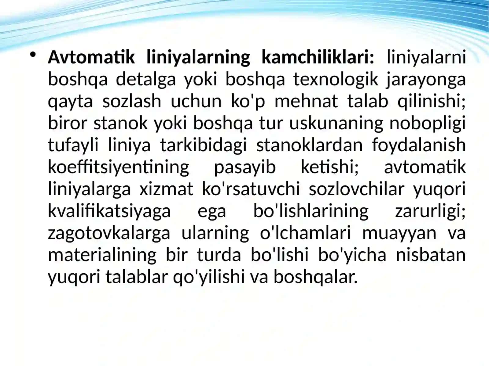AVTOMATIK LINIYALAR 4