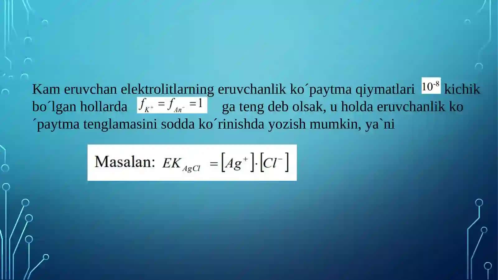 Geterogen sistemalardagi muvozanat 4