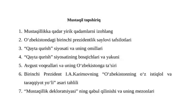 O‘zbekistonning eng yangi tarixi 4