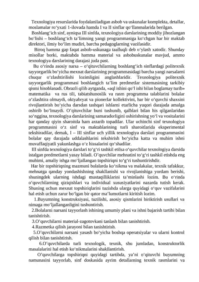 Turli xil materiallar haqida tushunchaga ega bo’lish 4