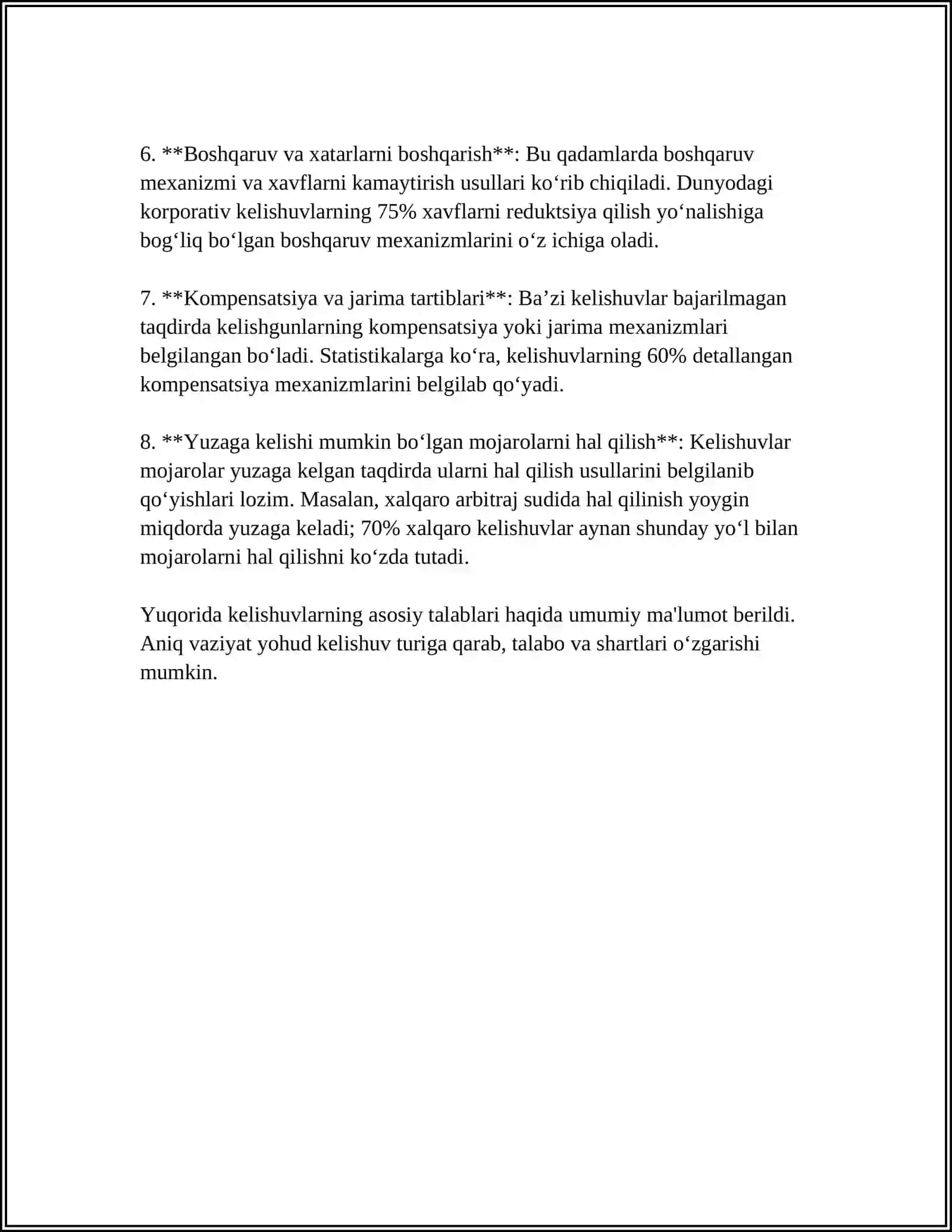 XARIDORLAR BILAN SHARTNOMA BOYICHA TUSHUM STANDARTLARINING MAZMUNI VA QOLLANILISHI 4