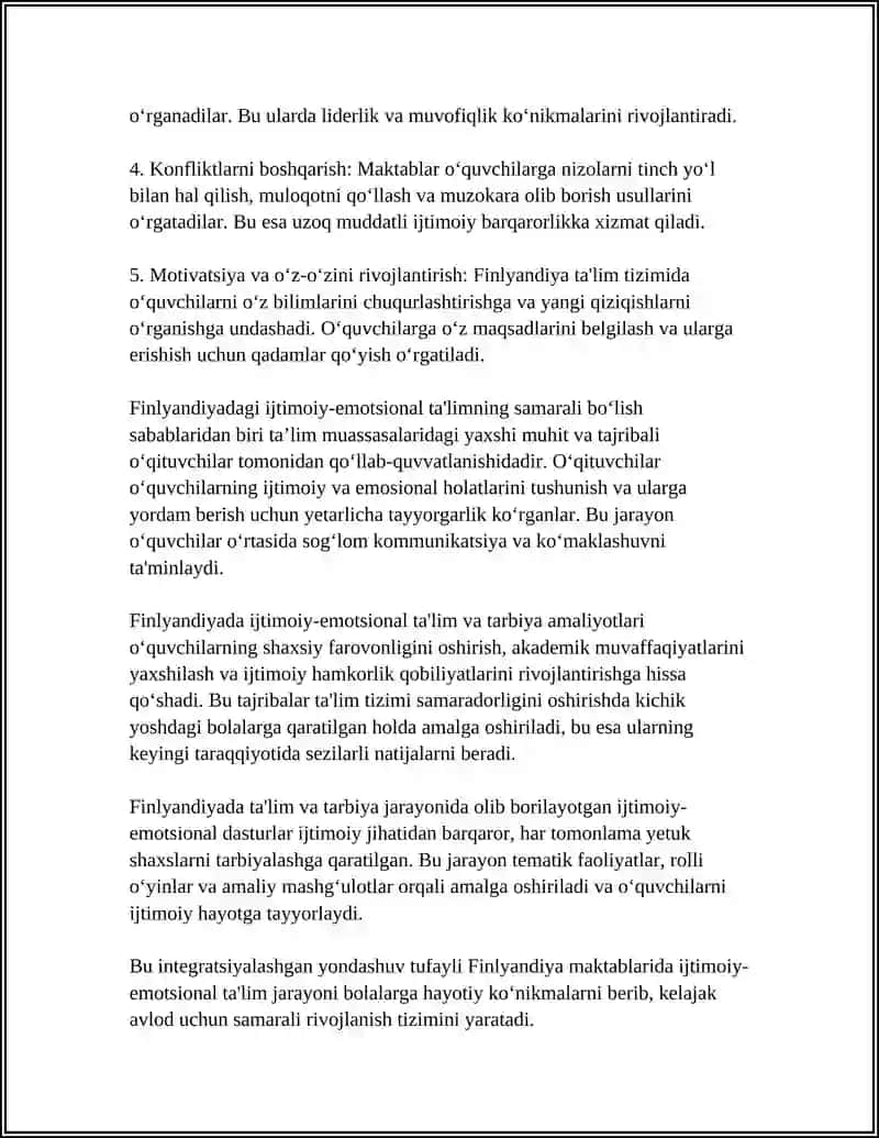 TARBIYA JARAYONINI SAMARADORLIGINI OSHIRISHDA ILG‘OR XORIJIY TAJRIBALAR 4