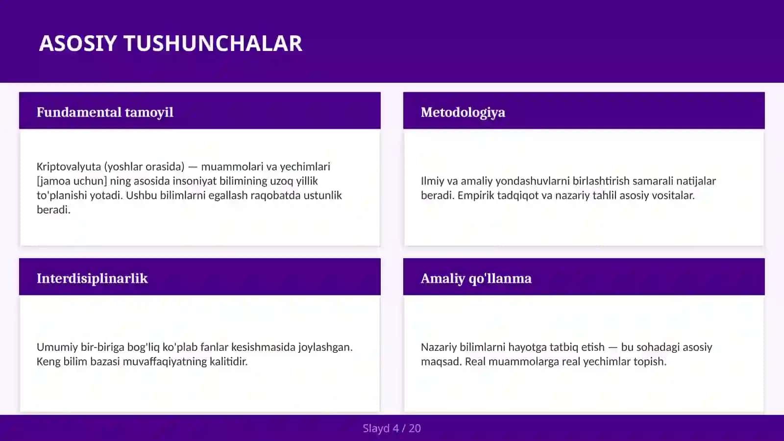 Kriptovalyuta (yoshlar orasida) — muammolari va yechimlari [jamoa uchun] 4