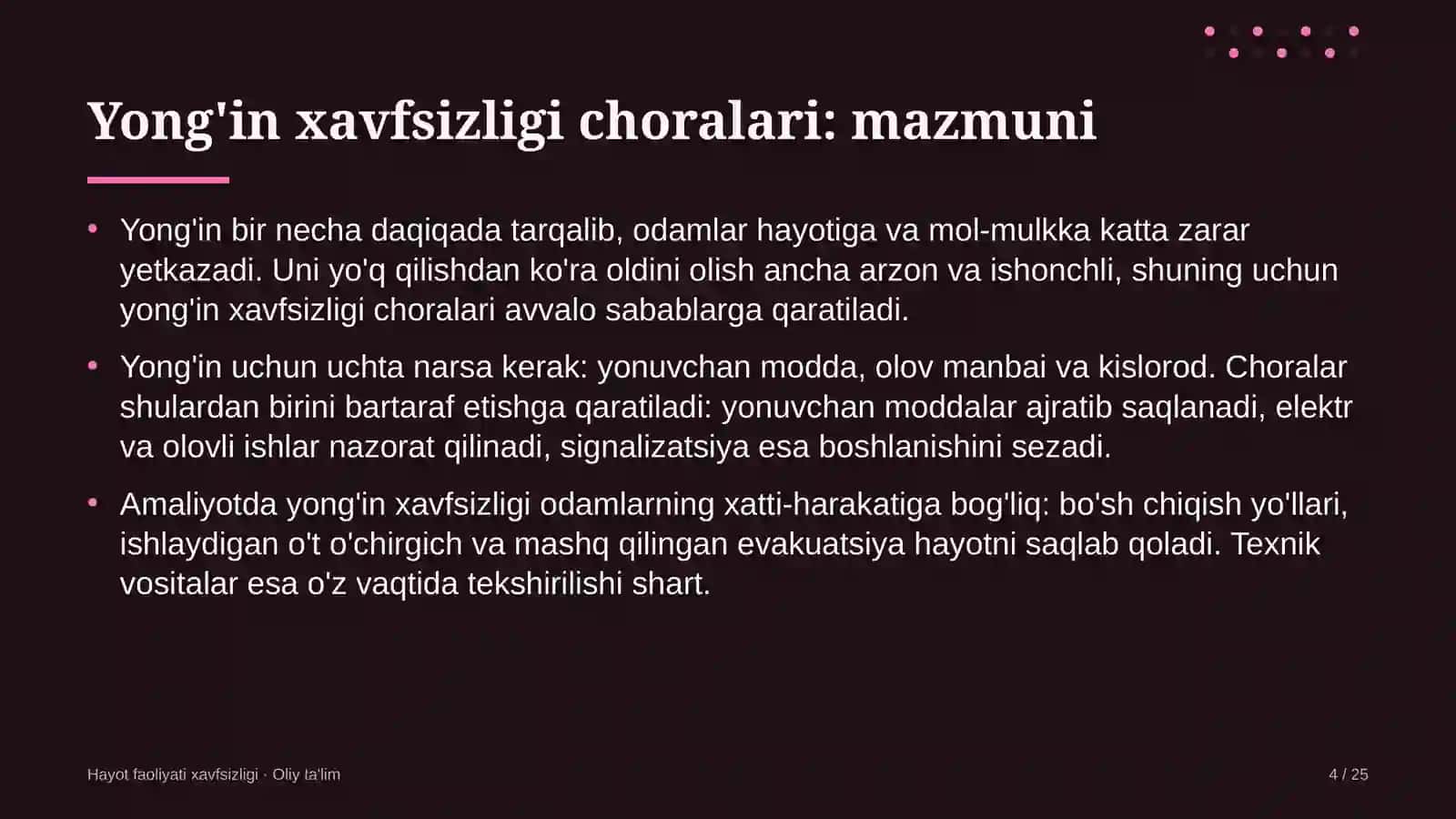 Agroturizmda yong'in xavfsizligi choralari 4