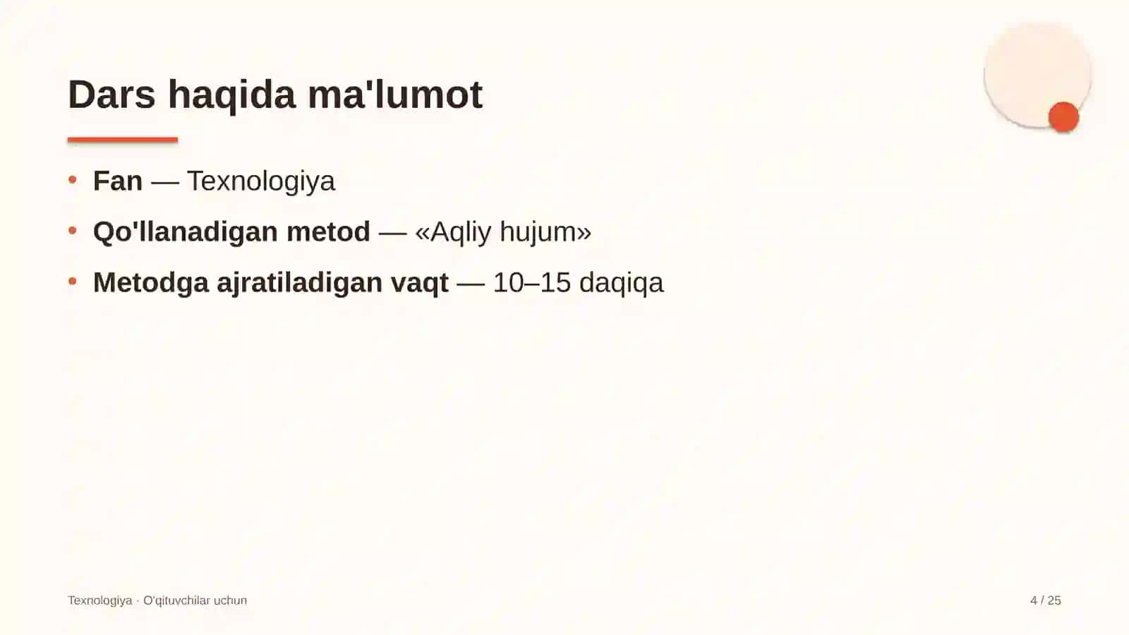 texnologiya darslarida aqliy hujum metodidan foydalanish 2580 4