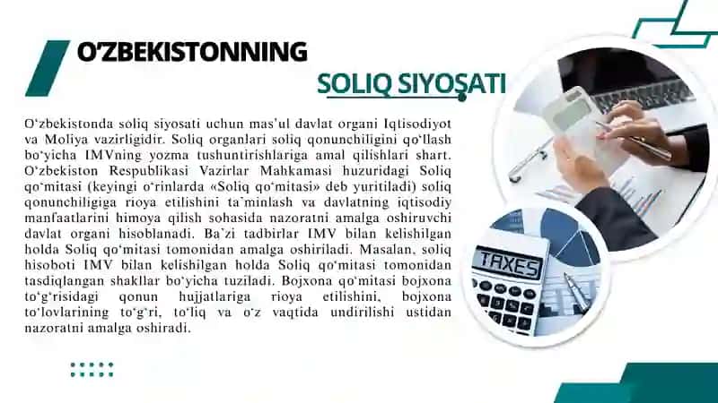 SOLIQ TIZIMINING SHAKLLANISH BOSQICHLARI 4