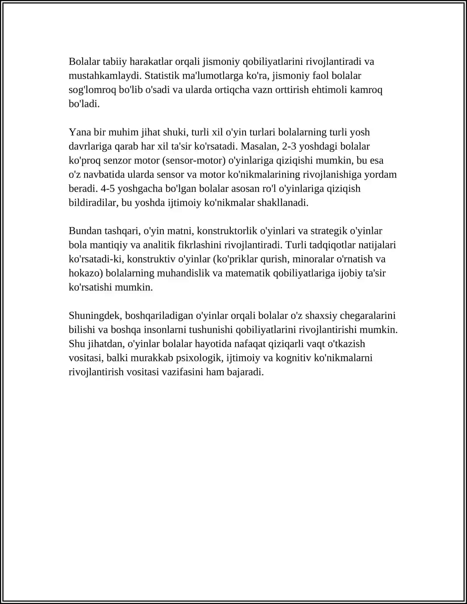 O'yin Bola Faoliyatining Psixologik Asoslari 4