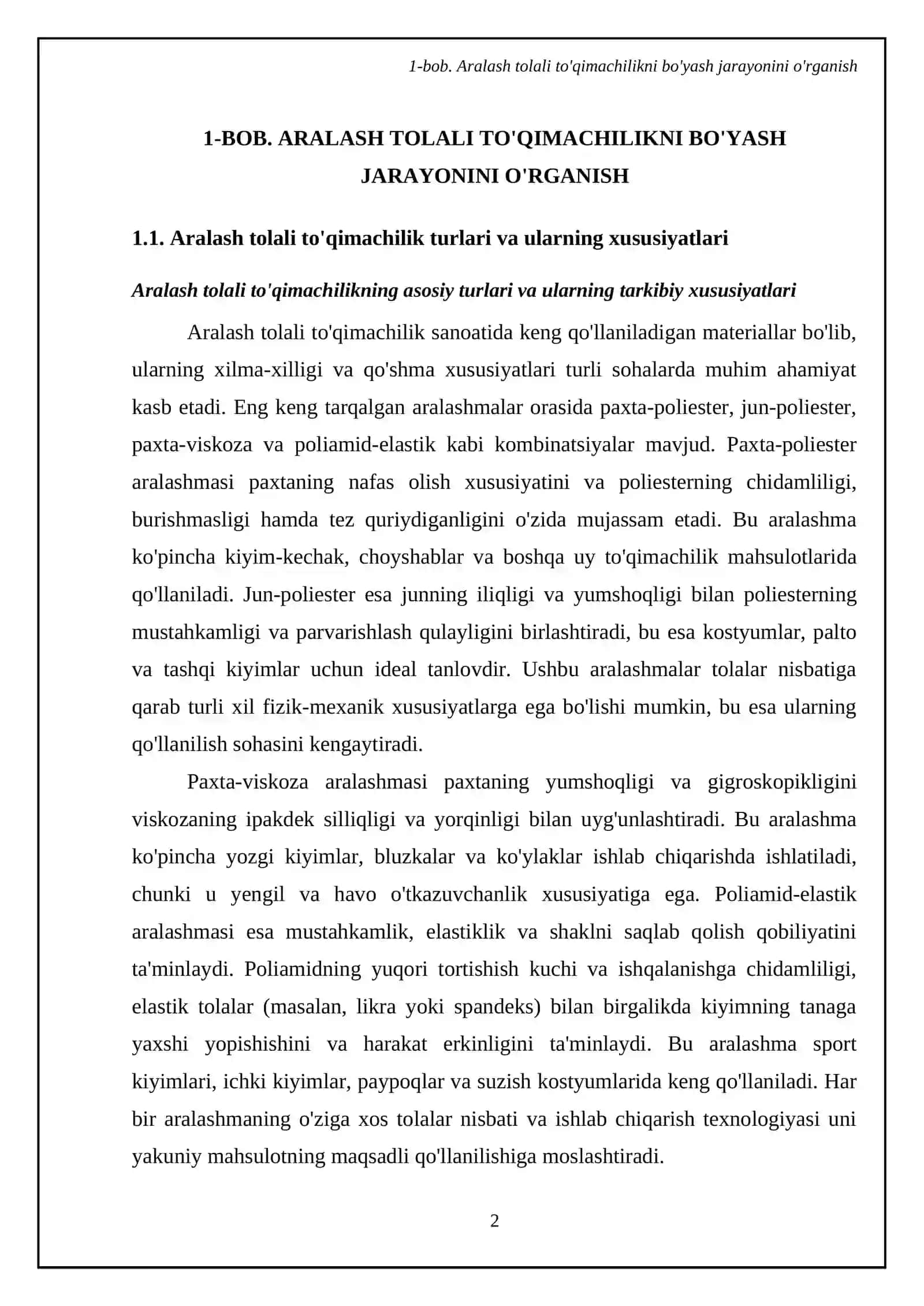 580 tonna aralash tolali tõqimalarni bõyash texnalogiyasini tahlil qilish.Material hisoblarini hamda kimyoviy moddalar hisobini bajarish 4