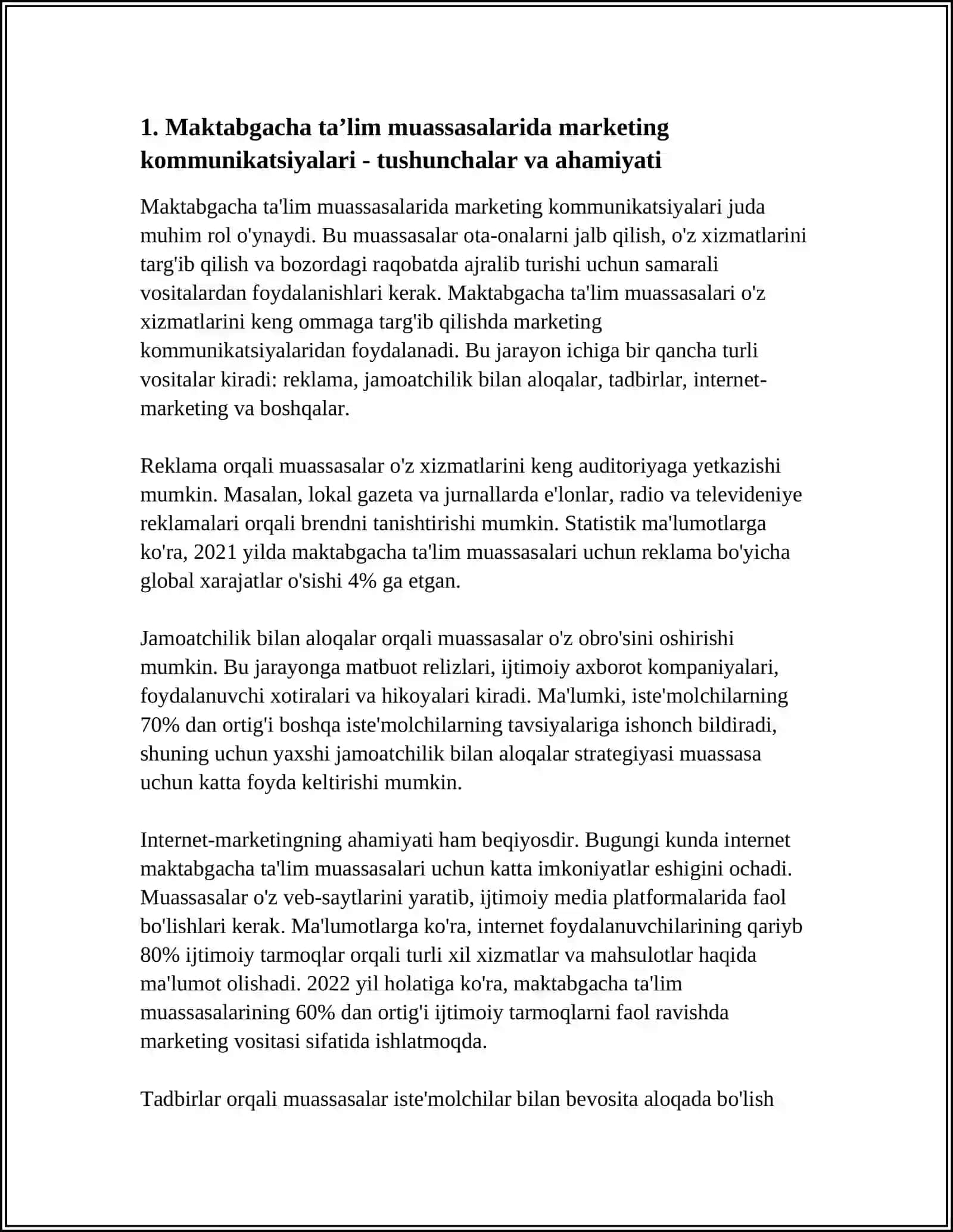 MARKETING KOMUNIKATSIYASINI MOHIYATI BOSQICHLARI YONDASHUVLARI 4