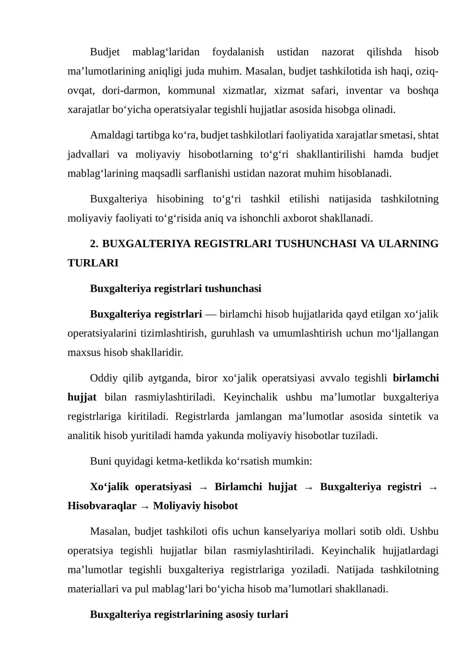 BUXGALTERIYA REGISTRLARI VA ULARDAN FOYDALANISH TARTIBI 4