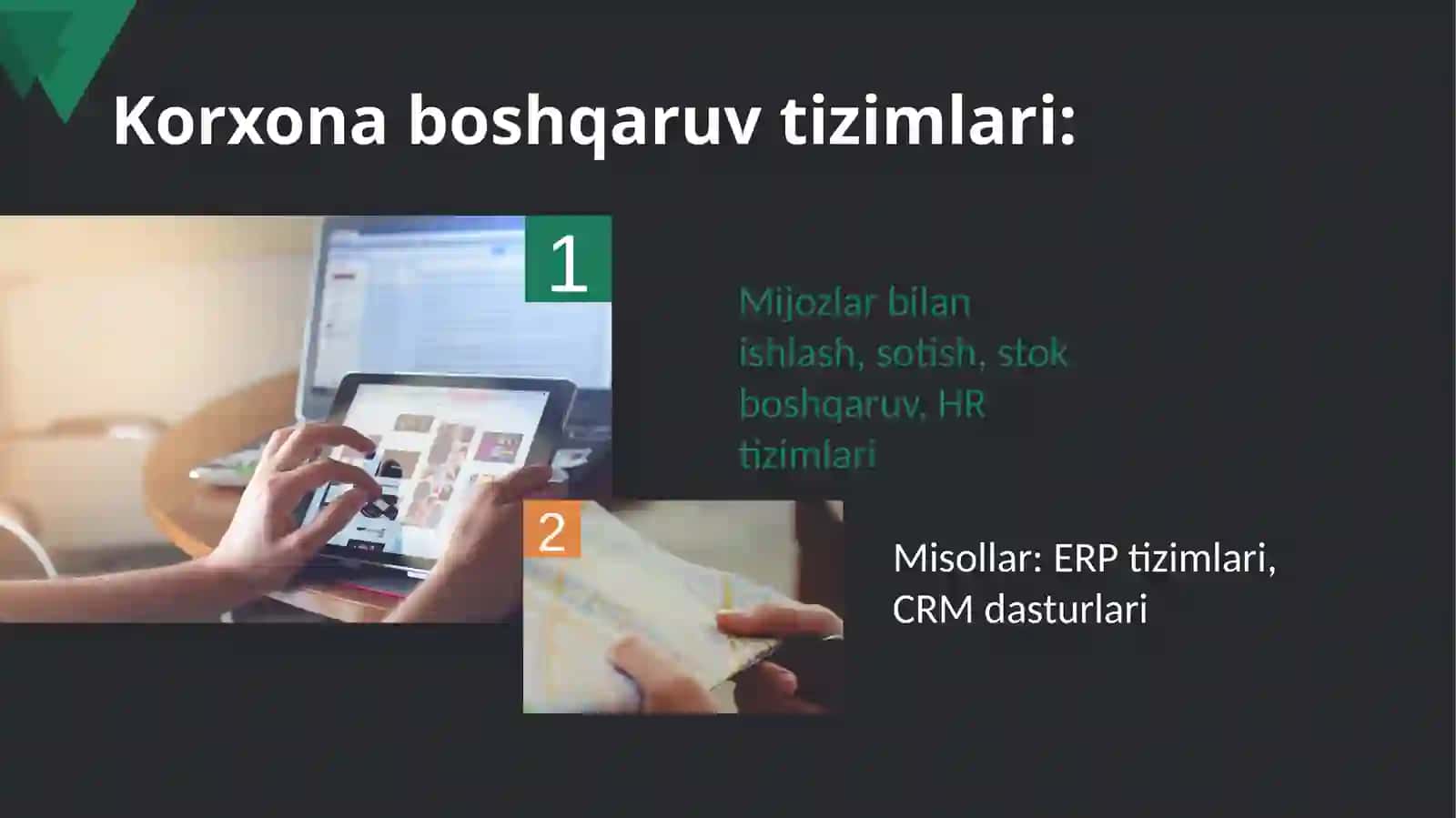 Iqtisodiyotda qo‘llaniladigan amaliy dasturiy mahsulotlar 4
