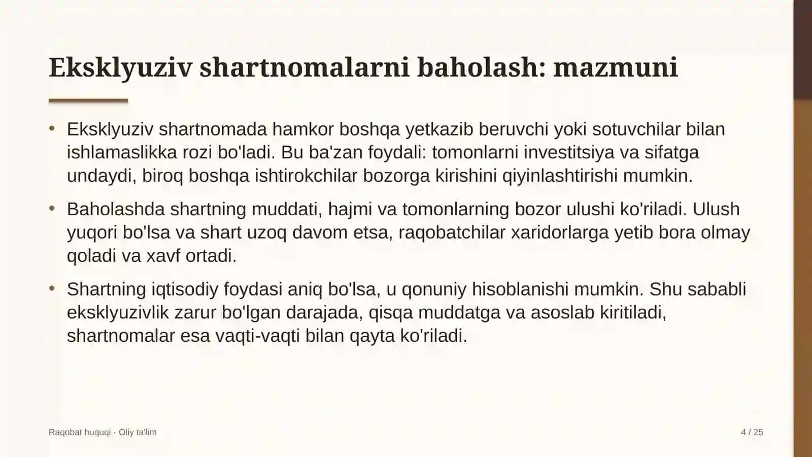 Elektr podstansiyalarida eksklyuziv shartnomalarni raqobat nuqtai nazaridan baholash 4