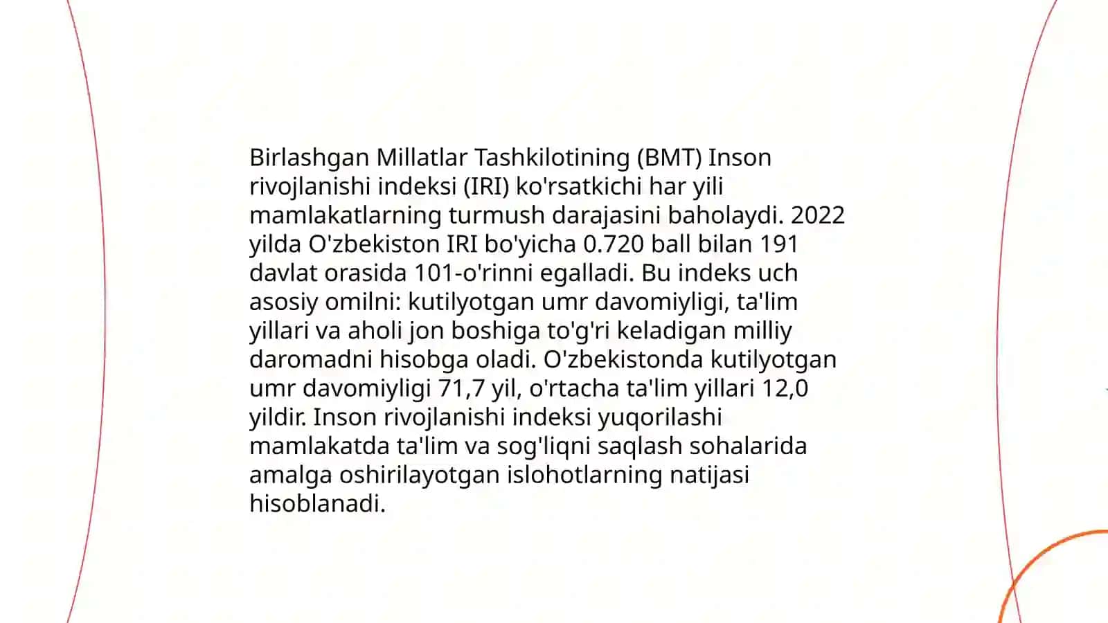 Yangi O'zbekistonda ijtimoiy -siyosiy iqtisodiy va madaniy hayotida roʻy berayotgan oʻzgarishlarning xalqaro reyting va indekslarda aks ettirish 4