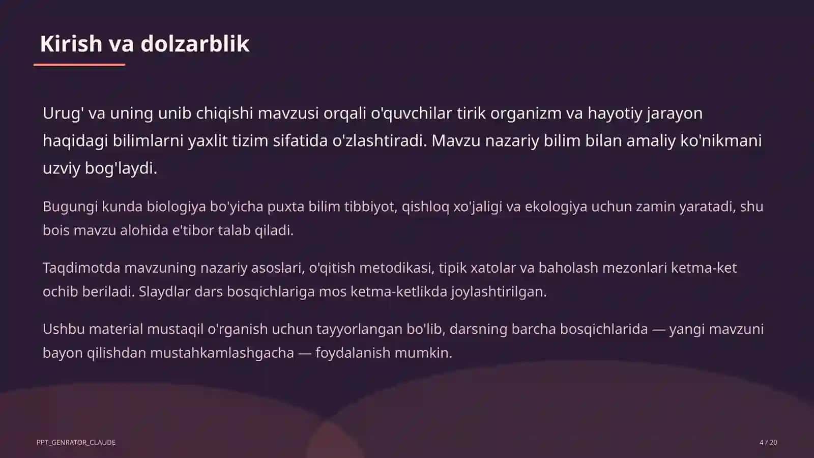Urug' va uning unib chiqishi (5-sinf) 4