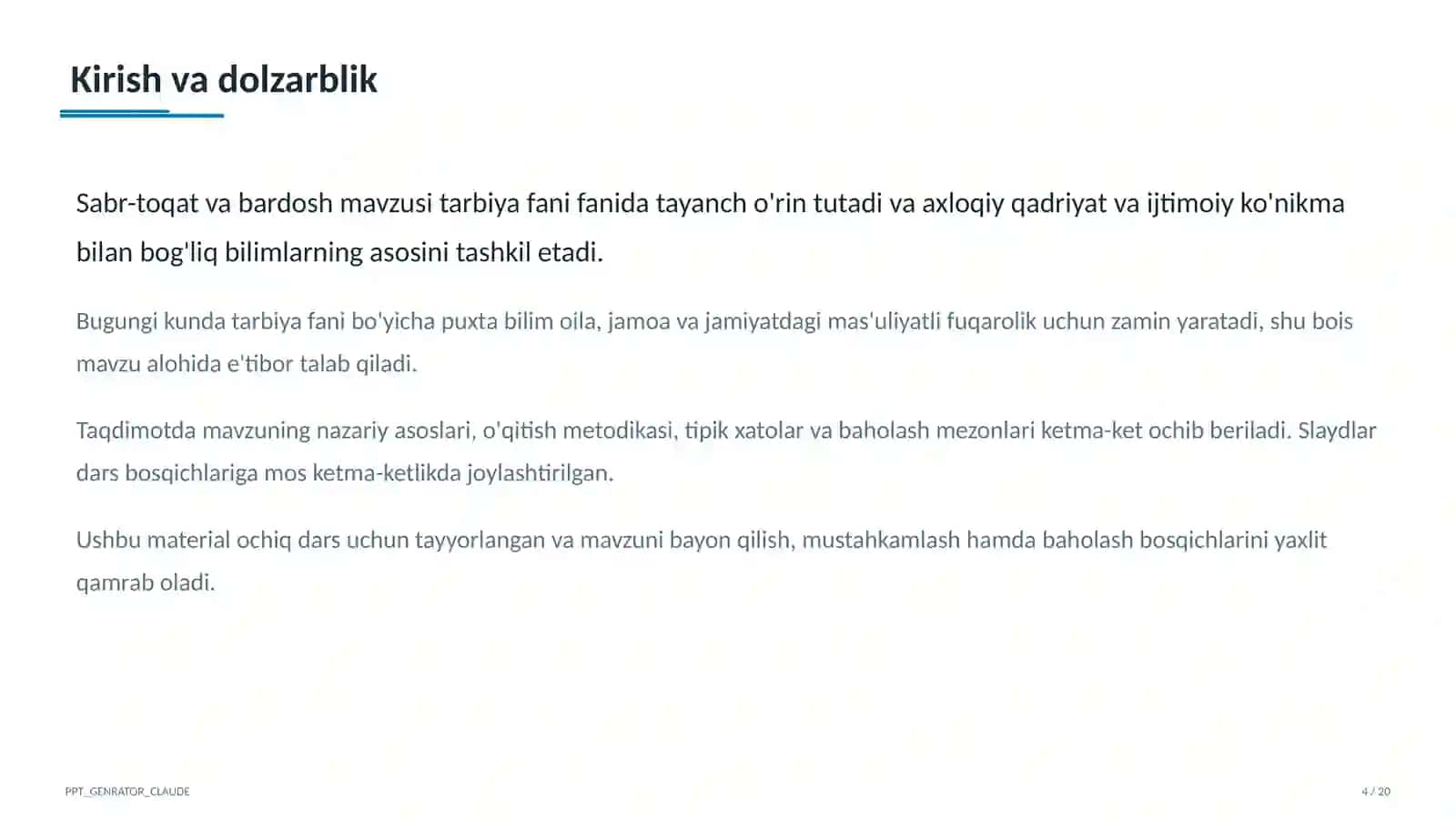 Sabr-toqat va bardosh (5-sinf) 4