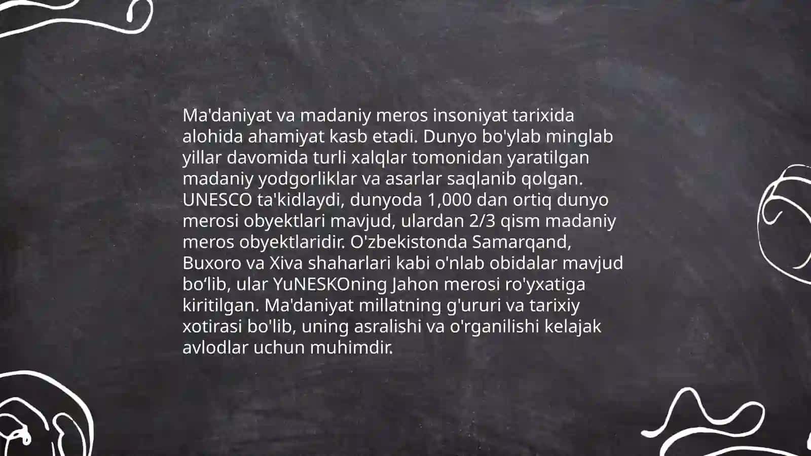 Sanat va ma'daniyat mavzusi 4
