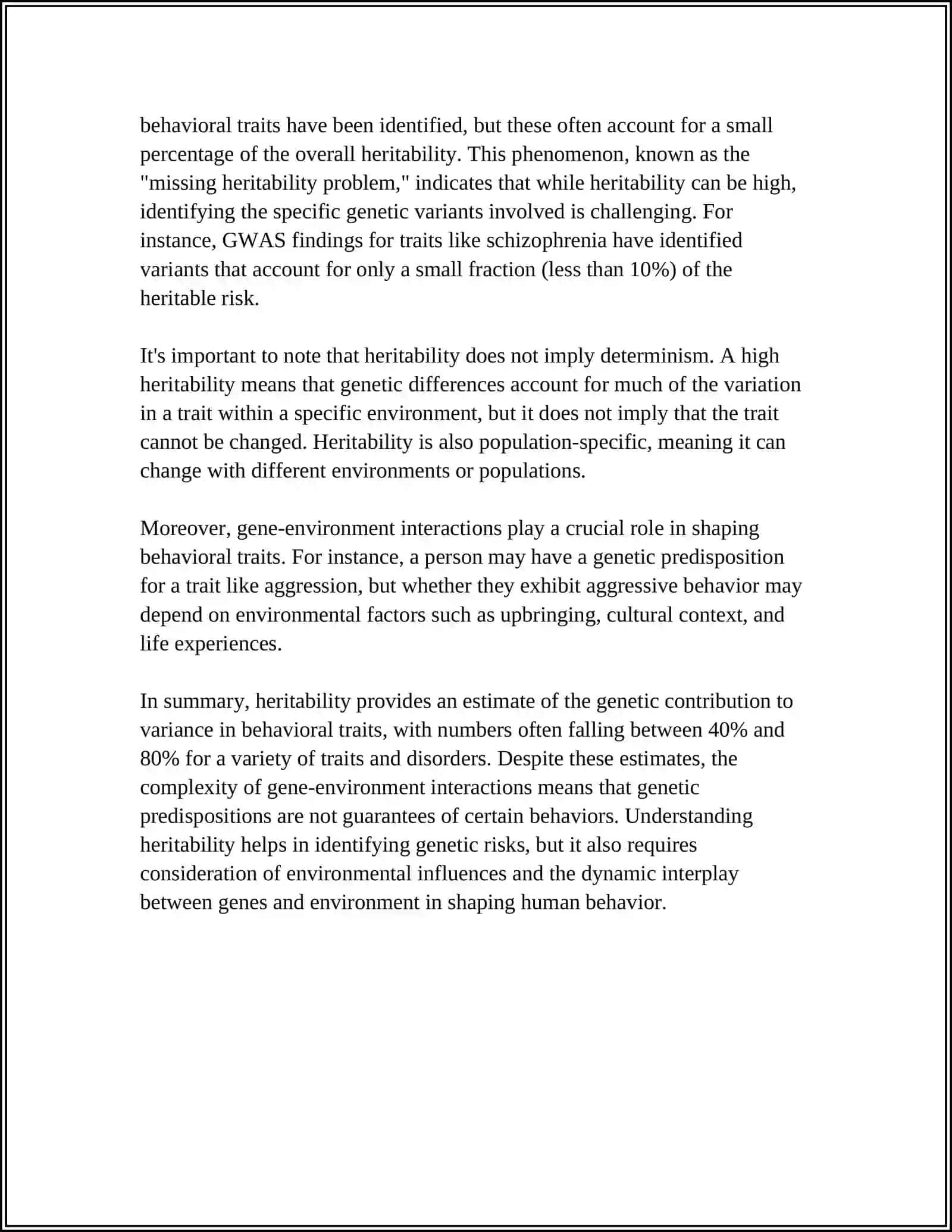 BEHAVIORAL GENETICS 4