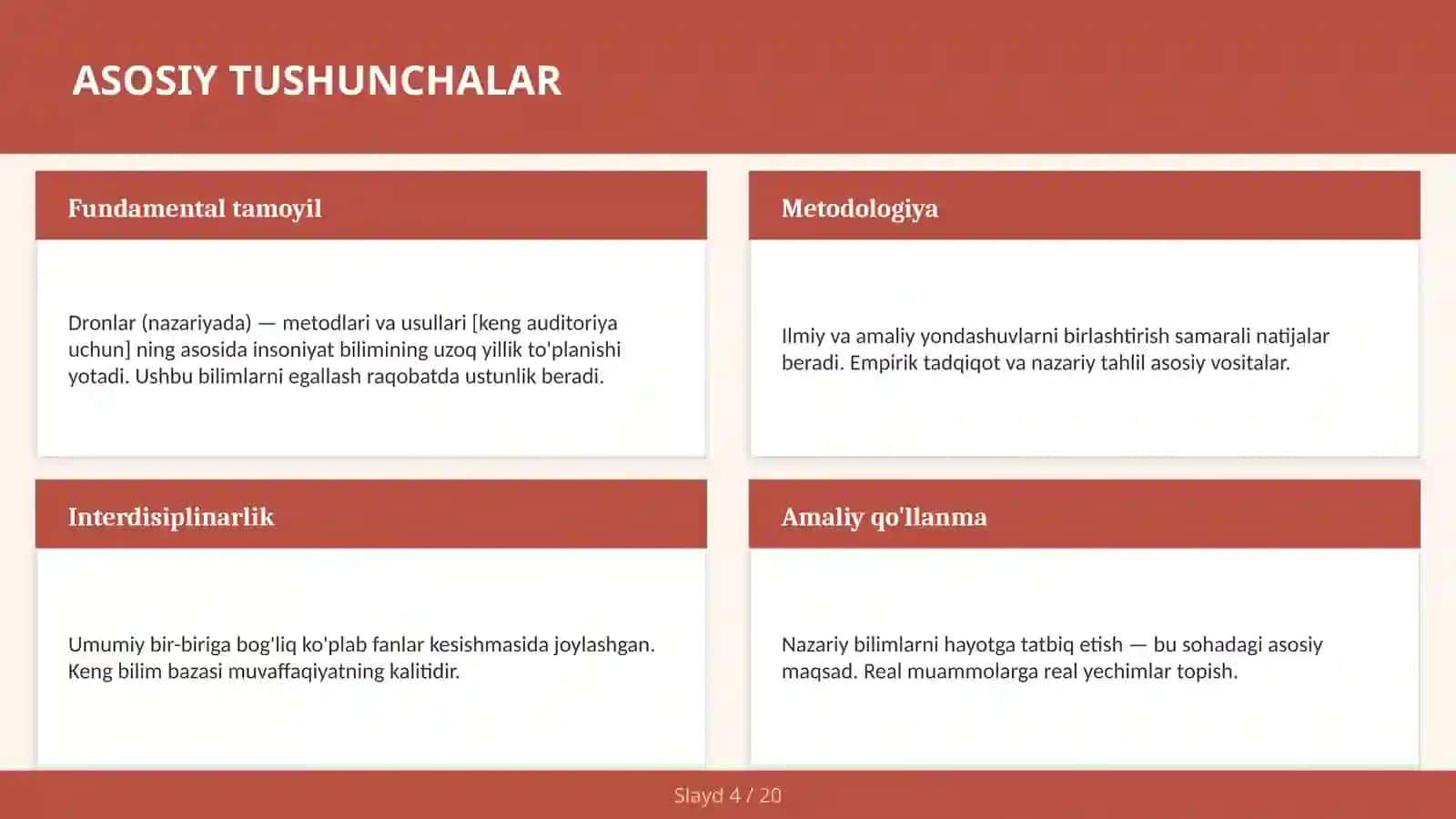 DRONLAR (NAZARIYADA) — METODLARI VA USULLARI [KENG AUDITORIYA UCHUN] 4