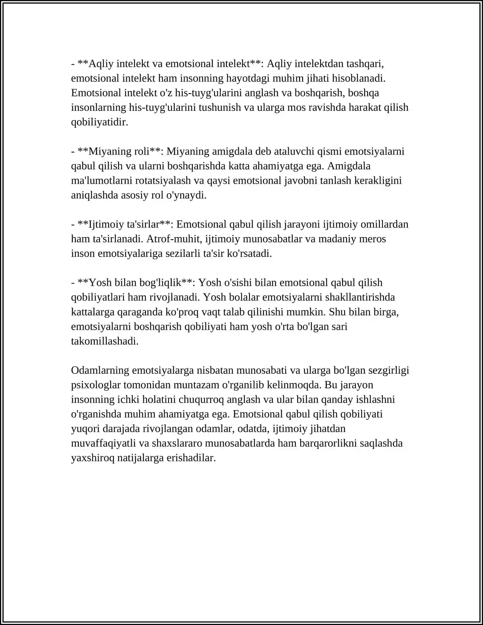 TIBBIYOT XODIMLARIDA EMOTSIONAL HOLATLARNING O'ZIGA XOSLIGI 4