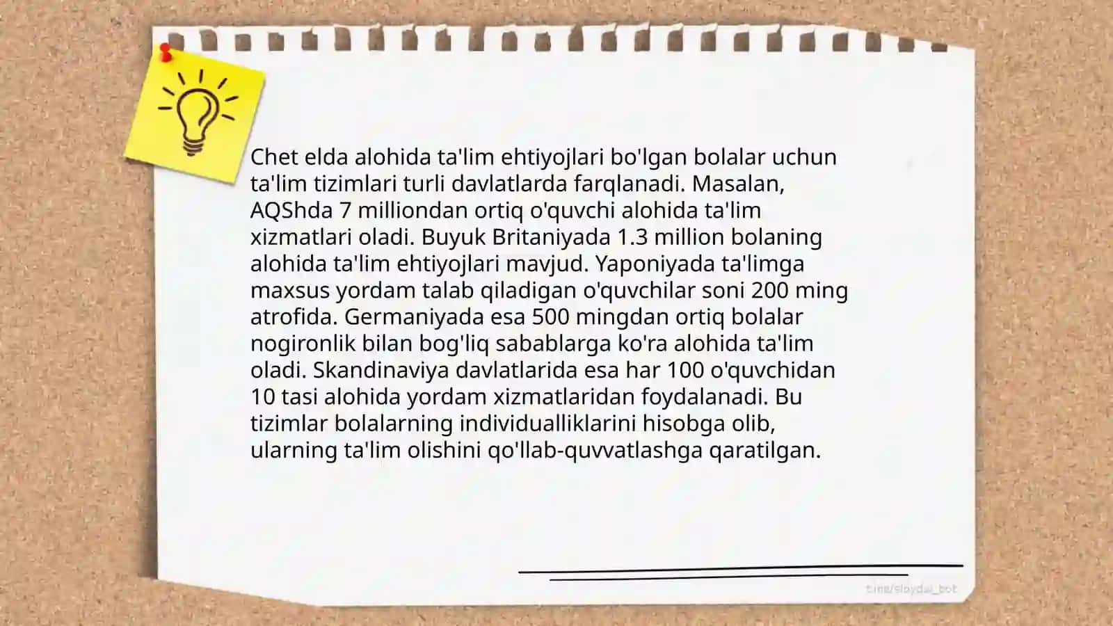 Chet elda alohida ta'lim ehtiyojlari bòlgan bolalarning inklyuziv ta'limi 4