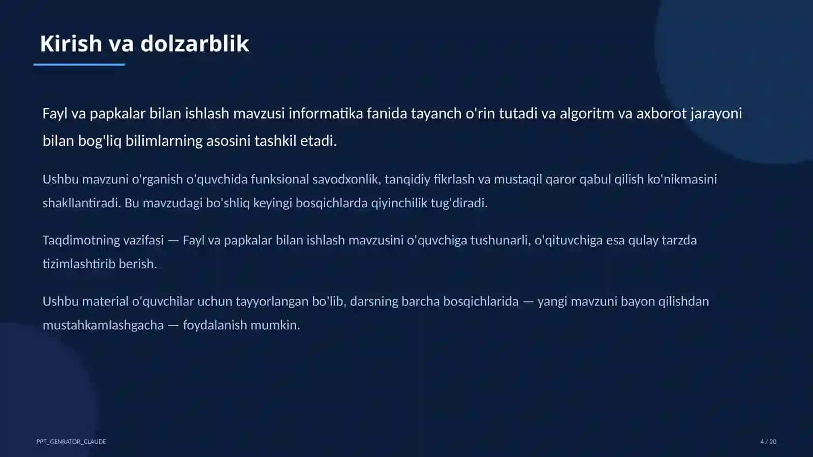 Fayl va papkalar bilan ishlash (5-sinf) 4