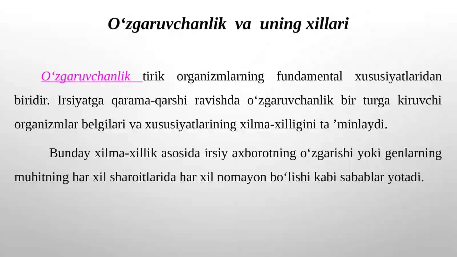 Irsiyatva muhit 4
