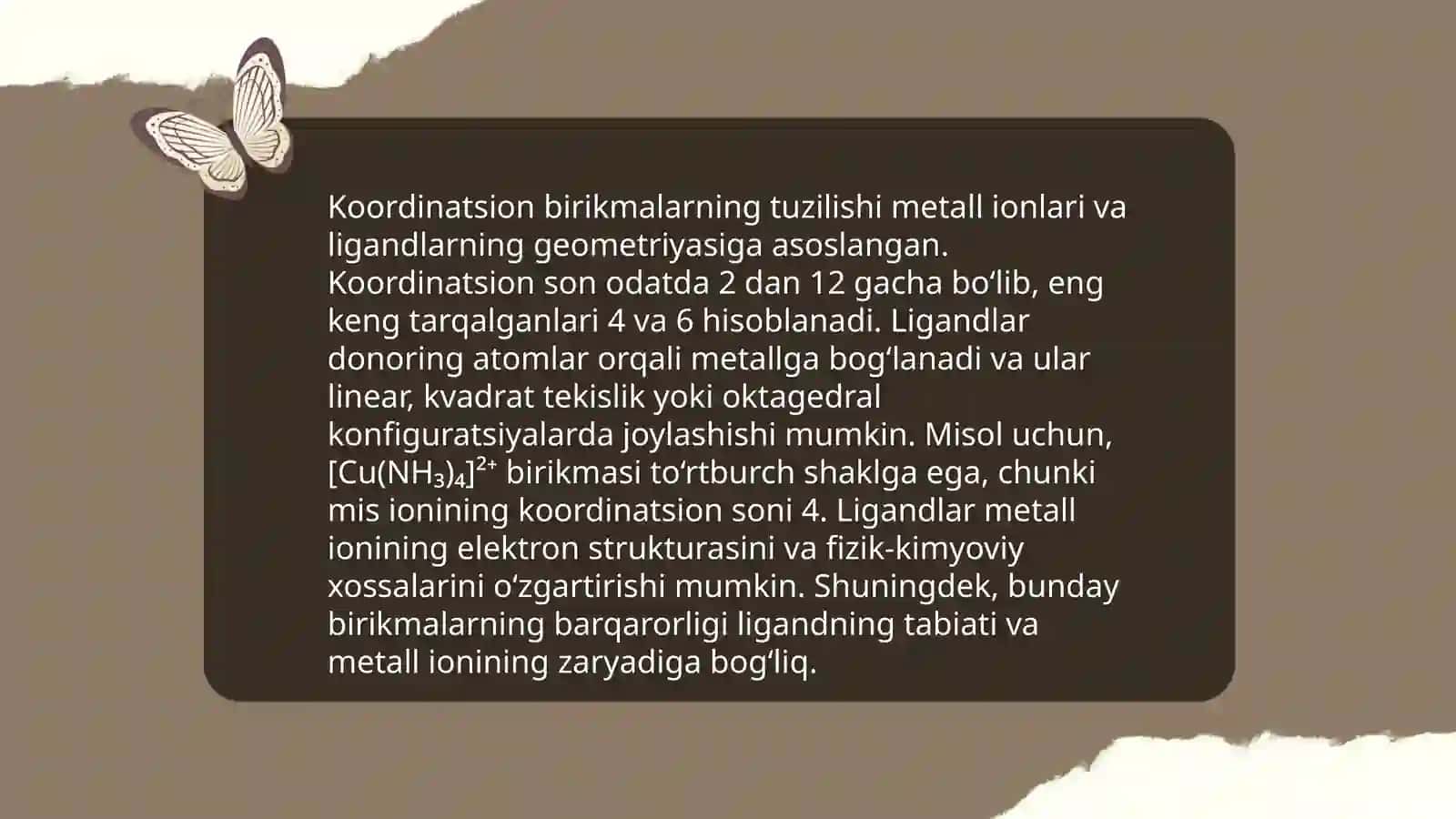 Kompleks birikmalarning olinish usullari 4